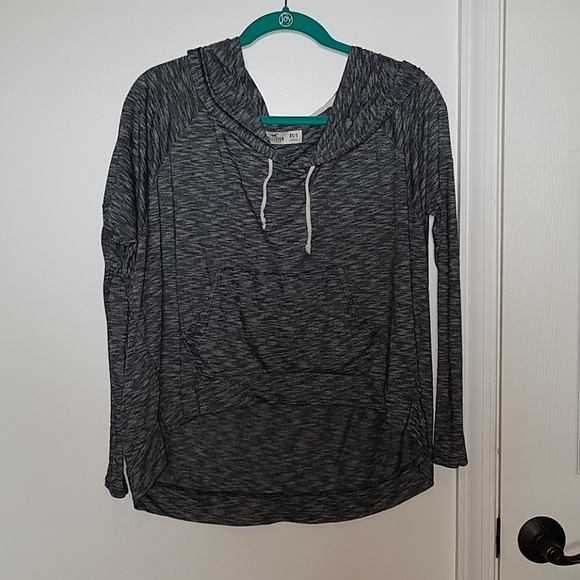 Grey cropped  hoodie - Picture 1 of 2